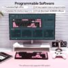 AUSDOM 98Pro Silent Wireless Mechanical Keyboard, Tri-Mode BT/2.4G/USB-C Hot Swappable Custom Quiet Keyboard with Backlit, Gasket Structure, PBT Keycaps,Pre-lubed Tactile Switches(Black & Pink-Silent)