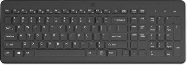 HP 220 Wireless Keyboard - 2.4GHz Connectivity w/Data Encryption - HP 220 Wireless Keyboard - 2.4GHz Connectivity w/Data Encryption - Low-Profile Chiclet Keys - Win/Mac - Laptop, PC Compatible - Shortcut Keys & Num Pad - LED Num, Caps, & Scroll Lock (805T2AA#ABA)