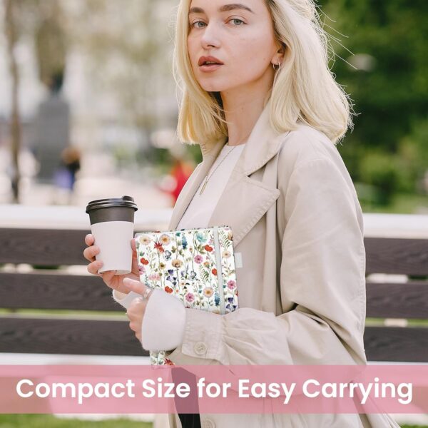 Taja Lined Journal Notebook for Women & Men, Hardcover Leather Journal for writing, A5 College Ruled Notebook for Work & Note Taking, Perfect for Office School Home Supplies, 160 Pages, Garden