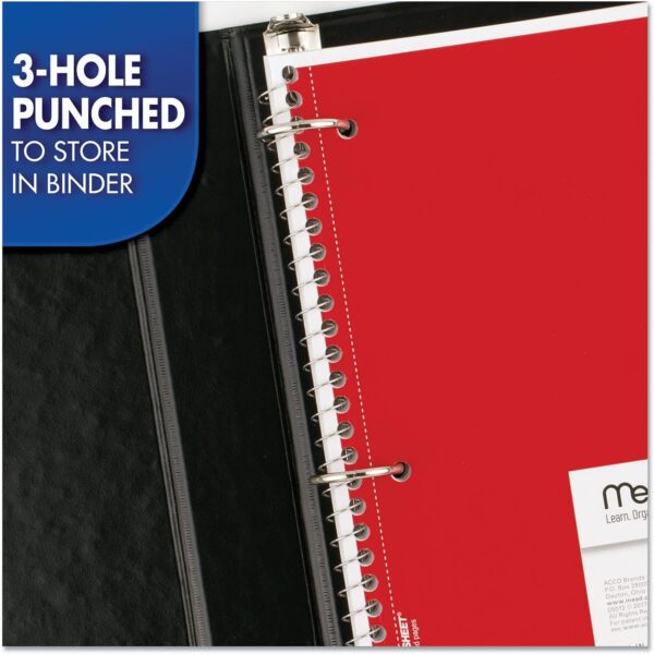 Mead Spiral Notebook, 6 Pack, 1 Subject, College Ruled Paper, 7-1/2" x 10-1/2", 70 Sheets per Notebook, Colors Will Vary (830062-ECM25)