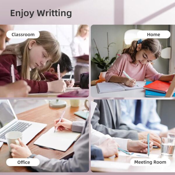 IOMDRWU Gel Pens, 6 Pack 0.5mm Black Ink Pens, Fine Point Smooth Writing Pen, Quick-Dry, High-End Series Pen for Journaling, Note Taking, Cute Office School Supplies Gifts for Women Men - Morandi