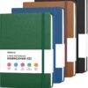 OMEYA 4 Pack Lined Journal Notebooks for Work, 100gsm Thick OMEYA 4 Pack Lined Journal Notebooks for Work, 100gsm Thick Paper, 5.7"x 8.3", College Ruled A5 Notebook Bulk, Leather Journal for Writing, Hardcover Notebooks for School, Office, Journal for Men