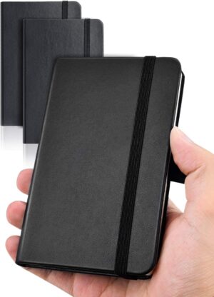 AISBUGUR Pocket Notebook, Small Notebook, 2-Pack Total 320 Pages,3.7" x AISBUGUR Pocket Notebook, Small Notebook, 2-Pack Total 320 Pages,3.7" x 5.7" Pocket Notebook (2 Pack, Black1)