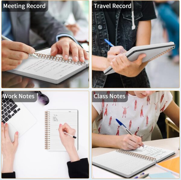 Forvencer Lined Spiral Journal Notebook with 300 Numbered Pages, B5 College Ruled Thick Journals for Writing with 100GSM Paper, Hardcover Notebooks with Contents for Work, School, Women, Men, Black