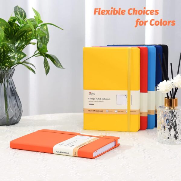 71b819H9qtL._AC_SL1500_.jpg SUIN Hardcover-Journal-Notebooks, A5 Lined Journals Notebook for Writing 200 Pages, 8.2 x 5.5 inch, Classic Ruled Notebooks for Work/Travel/College (Orange- 1 Pack)