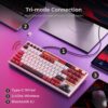 71bPO4ftoSL._AC_SL1500_.jpg RK ROYAL KLUDGE M87 Wireless Gaming Keyboard with Screen and Dual Knob, 75% Percent 2.4Ghz/Bluetooth/USB-C Mechanical Keyboard with Gasket Structure, RGB Backlit Hot Swappable Cream Switch, Red