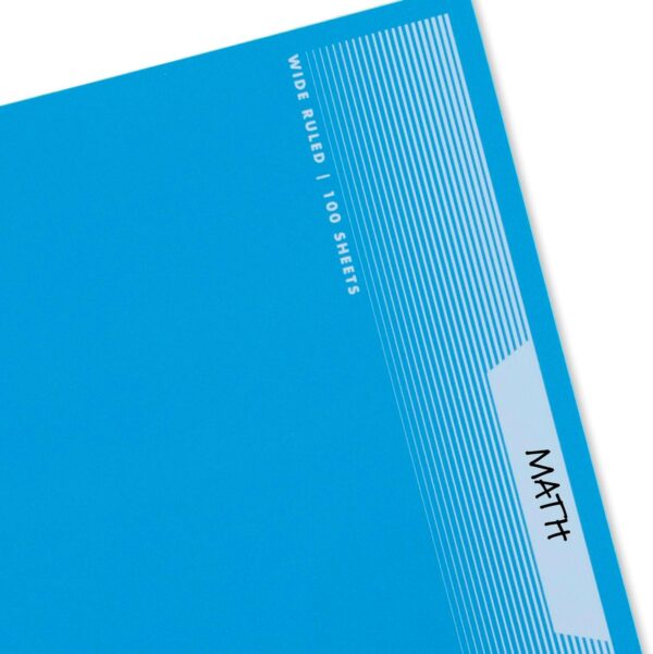 71bq4MIVgqL._AC_SL1500_.jpg Mead Spiral Notebooks, 1 Subject, Wide Ruled Paper, 8" x 10-1/2", 100 Sheets, Assorted Colors, 5 Pack (930093)