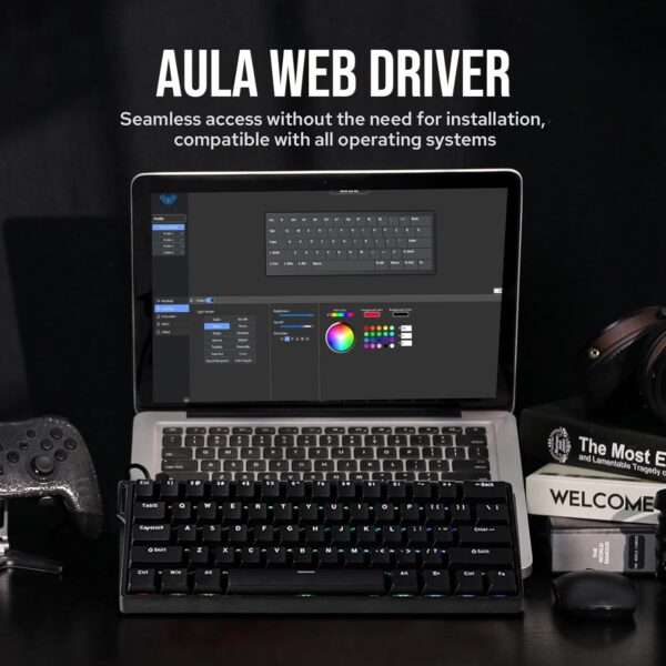 71cLiXCjZrL._AC_SL1500_.jpg EPOMAKER Aula WIN60 HE 60% Wired Magnetic Keyboard with Adjustable Actuation, 8000 Hz Polling Rate, Hall Effect Switches, Hot-Swap, for FPS Games (Black)