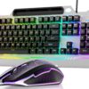 AULA Keyboard, T102 104 Keys Gaming Keyboard and Mouse Combo with RGB Backlit Number Pad, All-Metal Panel Waterproof Light Up PC Keyboard,USB Wired Computer Keyboards Gaming for Win XP/7/8/10 PC Gamer