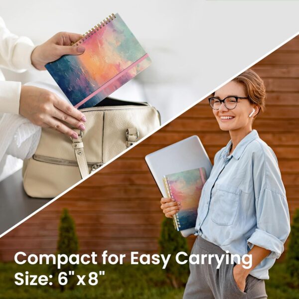 Taja Lined Spiral Notebook Journal for Women A5(5.8" × 8.3"), Cute Hardcover Notebook for Work, School & Note Taking, Pretty College Ruled Journal for Writing, 140 Pages, Sunset