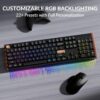 Keychron K10 HE Hall Effect Keyboard Wireless, Magnetic Switch Hot Swappable, Adjustable Actuation Rapid Trigger Mode with Aluminum + Wood Frame, Full-Size Custom RGB for Mac Windows Linux - Black