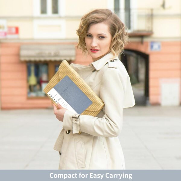 Spiral Notebook-5.75" x 8.125" College Ruled Journal with Inner Pockets and 160 Pages,PU Leather Cover Business Journal, Twin-Wire Binding Notebook Perfect for Office & Home School Supplies Reef Blue