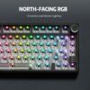 RK ROYAL KLUDGE R75 Wired Mechanical Gaming Keyboard, 75% Hot-Swap Mechanical Keyboard Volume Knob, Soft Pre-lubed Tactile Brown Switch