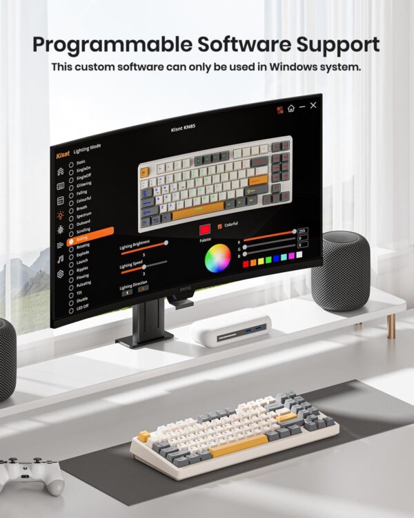 71gfm3BAL._AC_SL1500_.jpg Wireless Mechanical Keyboard,Gasket Mounted with Creamy Sound,Bluetooth/2.4GHz/USB-C,Custom Hot Swappable,RGB Backlit,75% Compact Layout for Gaming/Typing/Win/Mac/PC (Retro Beige,Linear Switch)