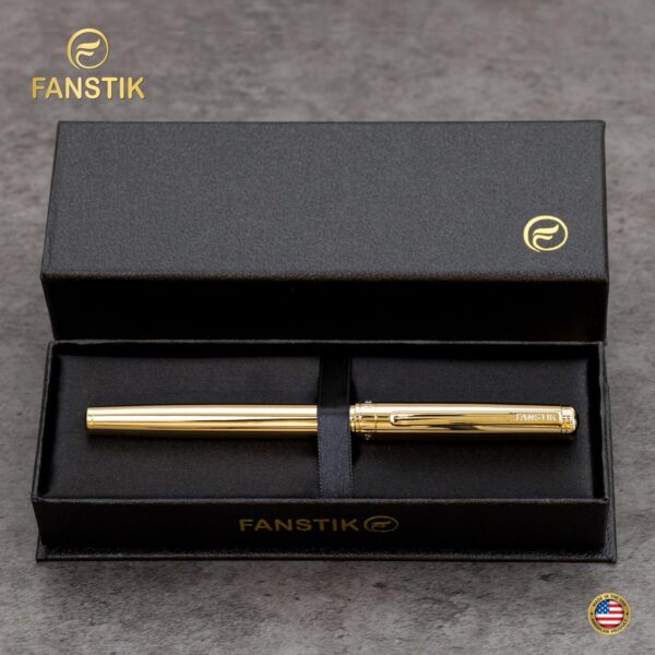 71hTk9ovsRL._AC_SL1500_.jpg Customized Gold Luxury fountain pen, fancy gift set for women, Real 24K Gold Plating, Professional executive pen gift set for men (Lux Custom-fountain Gld)