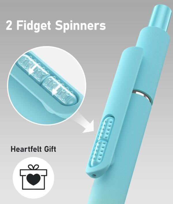 71i4YGreaSL._AC_SL1500_.jpg 8 Pcs Black Ballpoint Pens - 1.0mm Medium Point Smooth Writing Black Ink Ball Point Pens | High-end Long Lasting Retractable Pen for School, Home, Office (Gradient-8pcs)