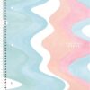 Five Star Spiral Notebook + Study App, 2 Pack, 1 Subject, Wide Ruled, 8" x 10-1/2", 80 Sheets, Fights Ink Bleed, Water Resistant Cover, Pastel Waves and Brush Strokes (930210F-ECM)