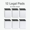 Oxford Premium Legal Pads, 12 Pack, Premium Note Pads, 50 Legal Ruled 8.5" x 11" Sheets, Bright White Paper with Firm Back, Professional Legal and Office Notepads
