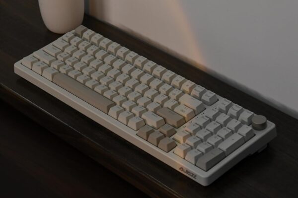 71jojg1qEUL._AC_SL1500_.jpg FIRSTBLOOD ONLY GAME. AK992 Retro Wired Mechanical Keyboard, 98 Keys Full Layout, Hot-Swappable USB Gaming Keyboard with Red Switches, Multimedia Keys Knob, Blue Backlit, Anti-Ghosting, Grey