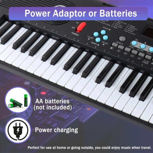 61 keys keyboard piano, Electronic Digital Piano with Built-In Speaker Microphone, Portable Keyboard Gift Teaching for Beginners, electric piano for kids