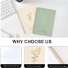 Joyberg Aesthetic Spiral Notebook, 2PCS Cute Notebook, 8.3" x 6" Notebook For Women, A5 Spiral Journal Notebook for Office/School/Home (Green & Beige)