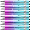12 Pack Motivational Ballpoint Pen Set - Gradient Purple to Teal with Inspirational Quotes, Smooth Writing Metal Clip Pens for Office School Journaling, Encouragement Gift for Women Men Students
