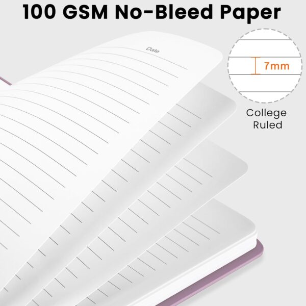 CICPAP Lined Spiral Journal Notebook, A5 College Ruled Notebook for Journaling, Note-Taking, and Daily Planning, Durable Hardcover with an Elegant Design, Purple