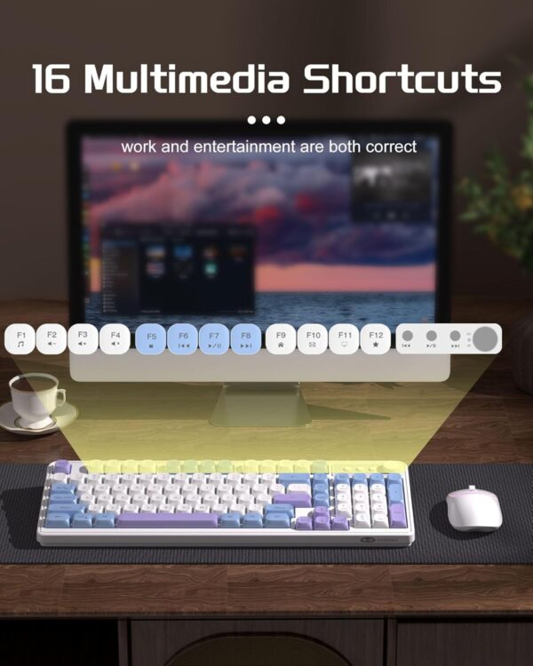 71mUrP9R5lL._AC_SL1500_.jpg MageGee Wireless Gaming Keyboard and Mouse Combo V560, RGB Backlit Rechargeable Mechanical Feel 2.4GHz Quiet Blue White Purple Keyboard Mouse for Mac Laptop PC Gamer