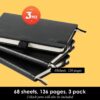 NIRMIRO (3 Pack) Pocket Notebook Journal, Hardcover Small Mini Notebooks with Pens for Work, 3.7" x 5.7" A6 Notebook College Ruled with 100Gsm Premium Thick Lined Paper, Black Leather