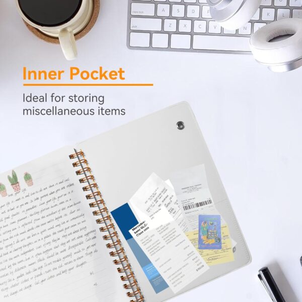 DMSVK 4 PCS Small Spiral Notebook 5x7, Spiral Journal Notebook, Notebooks for Work, Note Taking, School, Small Notebooks 5x7 with Strap, Cute Notebooks for Women 50 Sheets