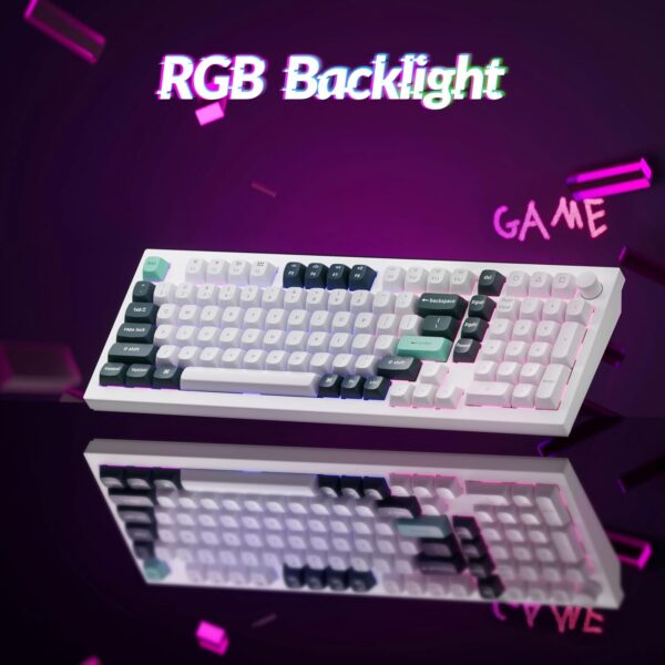 Keychron Q5 HE Rapid Trigger Gaming Keyboard Wireless with Hall Effect Gateron Double-Rail Magnetic Switch Adjustable Actuation, 2.4 GHz/Bluetooth/Wired QMK RGB Aluminum for Mac Windows Linux - White