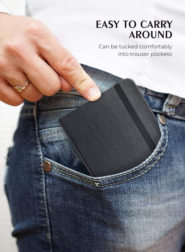 71n2IdDejBL._AC_SL1500_.jpg AISBUGUR Pocket Notebook, Small Notebook, 2-Pack Total 320 Pages,3.7" x 5.7" Pocket Notebook (2 Pack, Black1)