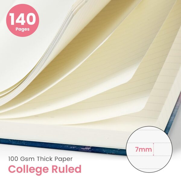 Taja Lined Spiral Notebook Journal for Women A5(5.8" × 8.3"), Cute Hardcover Notebook for Work, School & Note Taking, Pretty College Ruled Journal for Writing, 140 Pages, Sunset