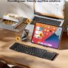 ProtoArc Foldable Keyboard with Touchpad, XK01 TP Folding Portable Keyboard, Full Size Keys, Large Trackpad Bluetooth Travel Keyboards for Laptop PC Tablet - Black