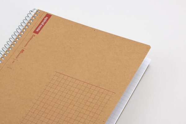 71nbMAGBtkL._AC_SL1500_.jpg Maruman Spiral Note Basic Dot Grid Notebook- A4, 8.27" x 11.69", 80 Sheets / 160 Pages, 5mm Dotted Journal, Perforated Pages & Wire-Bound to Lay Flat, Sturdy Kraft Cover, Made in Japan