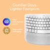 71qFny3qjjL._AC_SL1500_.jpg Logitech Wave Keys for Mac, Wireless Ergonomic Keyboard with Cushioned Palm Rest, Comfortable Natural Typing, Bluetooth Keyboard, Easy-Switch, Optimized for Mac, Apple, iPad - Off White