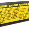 BOOGIIO Large Print Computer Keyboard, Wired USB High Contrast Keyboard BOOGIIO Large Print Computer Keyboard, Wired USB High Contrast Keyboard with Oversized Print Letters for Visually Impaired Low Vision Individuals (Yellow+Black)