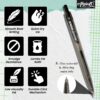 AKVINQ® GlideX Retractable Ballpoint Pens – Black Ink – 1.0 mm Bold Tip – Smooth Writing, Quick Dry, Low-viscosity ink, No Smudge – 100 Pens Bulk Pack for Office & School Supplies