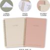 Aesthetic Spiral Notebook Set of 2 For Women and Men - Cute College Ruled 8x6 Bible Study Journal/Notebook with Pockets And Lined Pages - Perfect A5 Supplies to Stay Organized at Work or School