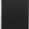 TRU RED Medium Soft Cover Meeting Notebook, Black - Ruled, Spiral, 80 Sheets, Durable Wirebound, Interior Pocket, Thick Premium Paper
