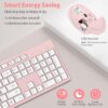 71tz3SHnAlL._AC_SL1500_.jpg LeadsaiL Pink Wireless Keyboard and Mouse Combo, Full-Sized Ergonomic Computer Keyboard, 2.4GHz Cordless Keyboard Silent Mouse Set with 2-in-1 USB Receiver, 12 FN Shortcuts for Windows Laptop, PC/Mac