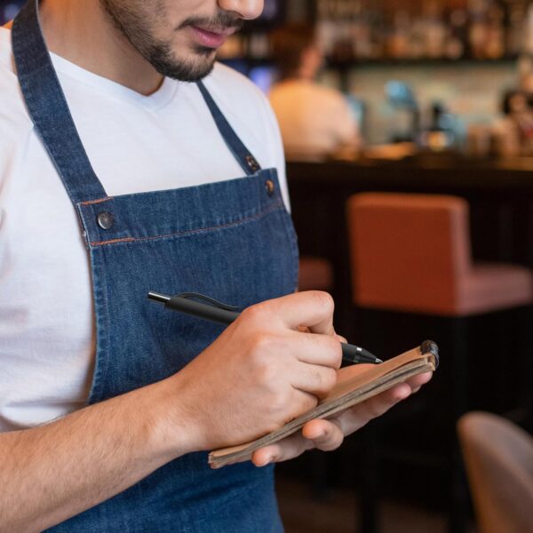 InkSlick 108 Pack Black Pens - Bulk Pens 1.0mm Medium Point Ballpoint Pens Smooth Writing No Bleed Retractable Black Ink Pen