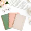 Utron 3 PCS Small Spiral Notebook 5x7, Notebooks for Note Taking, Morandi Spiral Journal Notebook, Work Notebook Small Notebooks 5x7 with Strap, Cute Notebooks for Women 70 Sheets/Note Books
