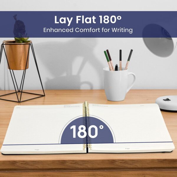 Taja Large Spiral Lined Journal for Women, 8.5" x 11" Notebooks for Work Collge Ruled, A4 Aesthetic Cute Journaling Notebooks for Writing, Plastic Cover, Celestial