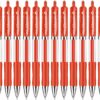 Classic Retractable Gel Roller Pens, 0.7mm Fine Point, Red Ink Classic Retractable Gel Roller Pens, 0.7mm Fine Point, Red Ink (Red - 12 Packs)