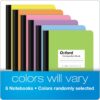 Oxford Composition Notebooks, 6 Pack, Cover Colors Vary, College Ruled Paper, 9-3/4 x 7-1/2 Inch School Journals, Assorted Pastel Covers, 100 Sheets, per Book (63760)