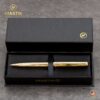 Customized Gold Luxury ballpoint pen, fancy gift set for women, Real 24K Gold Plating, Professional executive pen gift set for men (Lux Custom-BallPoint Gld)