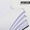 Nextnoid Lined Notebook Journal for Men - 120 GSM Thick Paper - 160 Pages - A5 Hardcover Notebook for Work - Ideal for Writing, Journaling, and Note-Taking (Black)