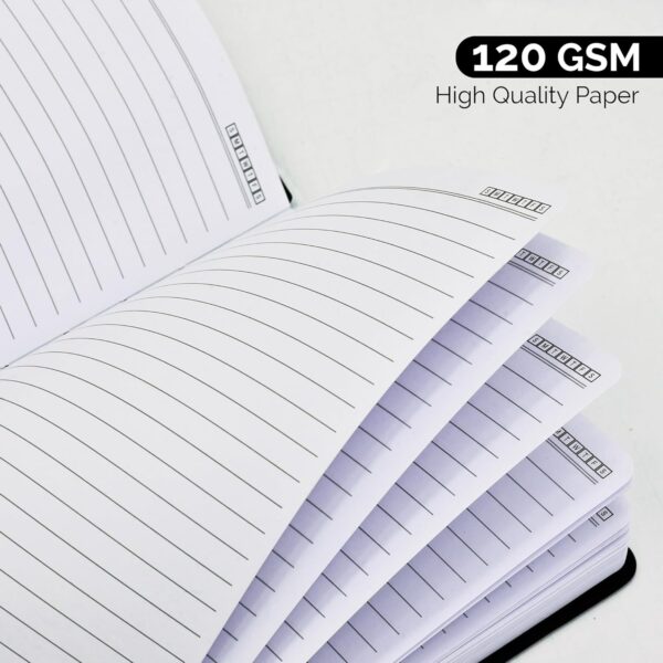 Nextnoid Lined Notebook Journal for Men - 120 GSM Thick Paper - 160 Pages - A5 Hardcover Notebook for Work - Ideal for Writing, Journaling, and Note-Taking (Black)