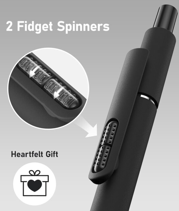 InkSlick 8 Pcs Black Ballpoint Pens - 1mm Medium Point Black Ink Pens | Smooth Writing Ball Point Pen for Men Women (Classic-8 pcs)